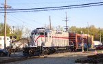 NYSW WS-2 delivering cars to a customer and crossing Hamburg Turnpike 